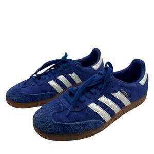 Adidas Samba OG Royal Blue White Gum Sole Suede Leather Soccer Sneakers Sz 7.5